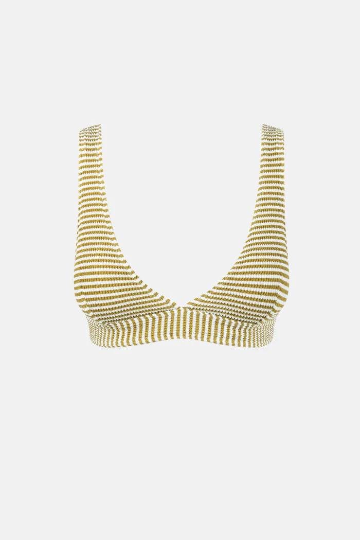 Rhythm Cove Stripe Tall Tri Top - OLIVE