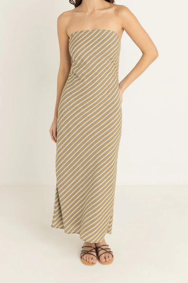 Rhythm Dalias Bias Midi Dress - Olive - Image 2