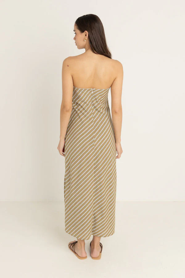 Rhythm Dalias Bias Midi Dress - Olive - Image 3