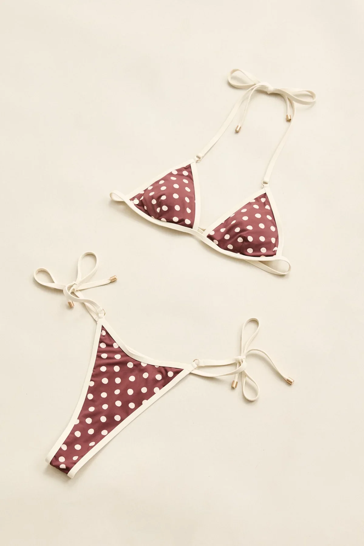 Rhythm Dotti Tie Side Itsy Pant Swim Bottom - Cafe - Image 4