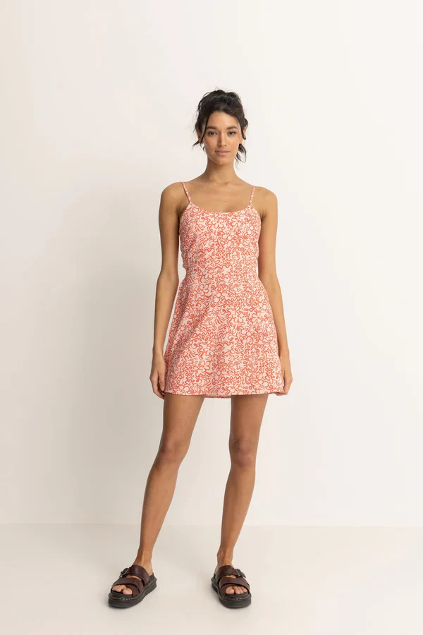 Rhythm Islander Floral Mini Dress - CORAL - Image 3