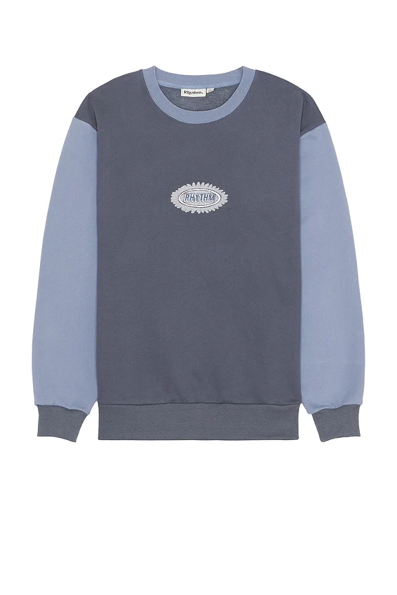 Rhythm Ellipse Sun Crewneck Sweatshirt - BLUE
