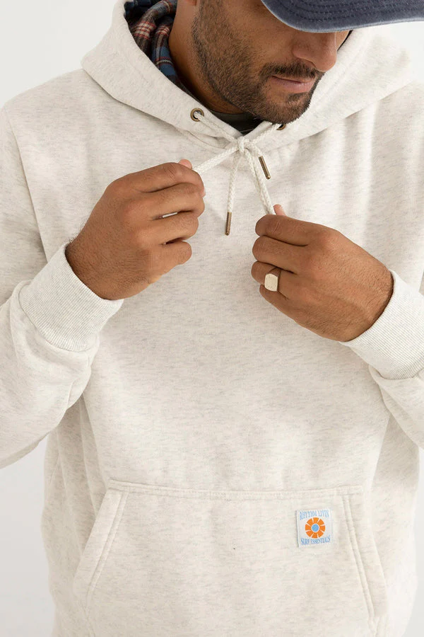 Rhythm Flannel Fleece Hood Ecru - Ecru - Image 4