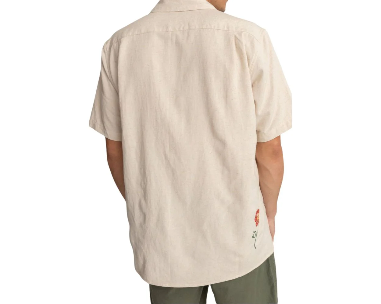 Rhythm Flower Embroidery Shirt - Natural - Image 3