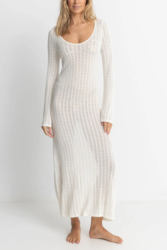 Rhythm Georgia Knit Maxi Dress - WHITE - Image 2