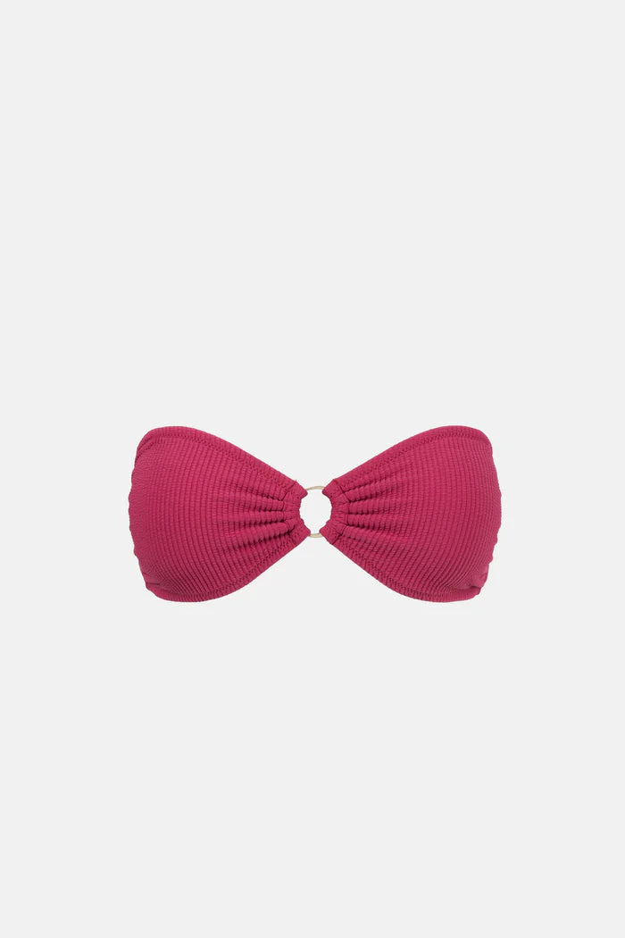 Rhythm Isla Rib Ring Bandeau Top - SANGRIA