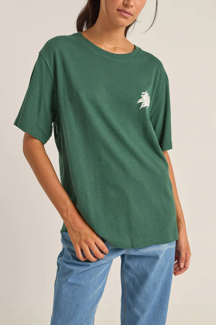 Rhythm La Rosa Oversized T-Shirt - GREEN - Image 2