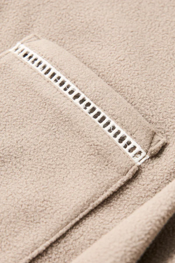 Rhythm Ladder Polar Long Sleeve Polo Shirt - Stone - Image 4
