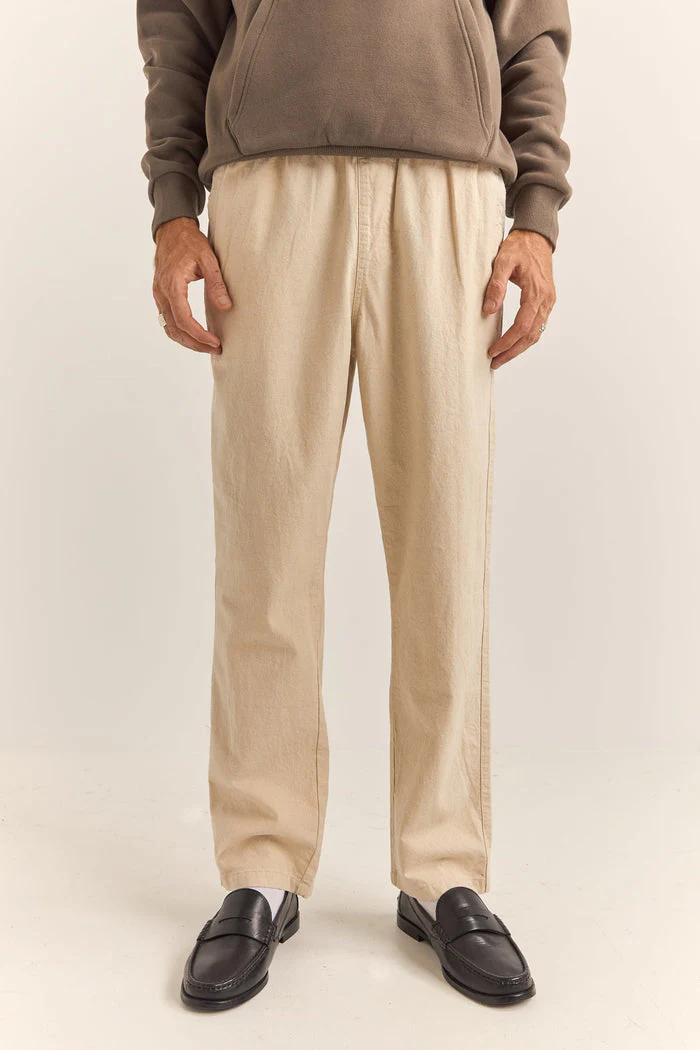 Rhythm Linen Jam Pant - BONE