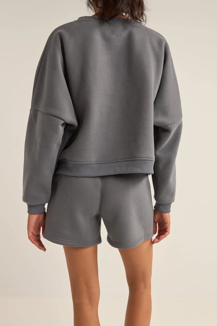 Rhythm Logo Fleece Shorts - CHARCOAL - Image 3