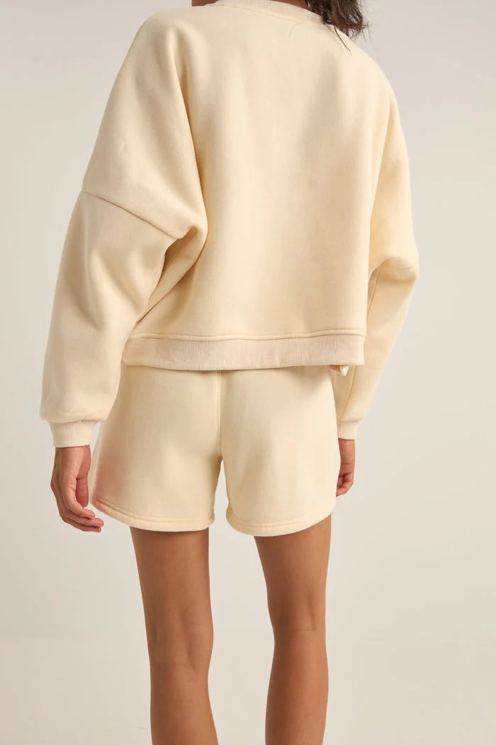 Rhythm Logo Fleece Shorts - OATMEAL - Image 3