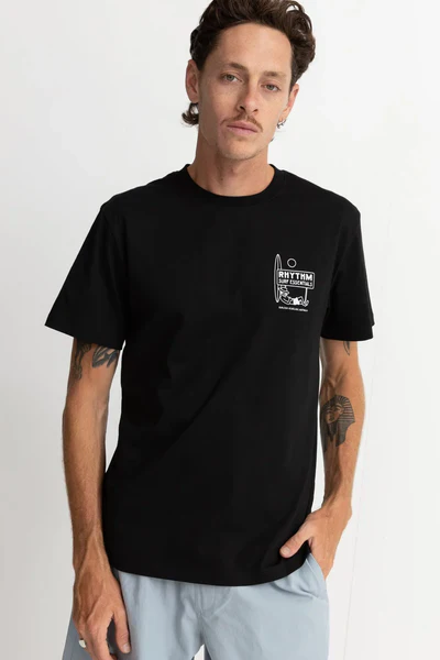 Rhythm Lull Short Sleeve T Shirt - BLACK - Image 3