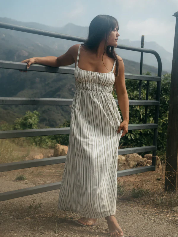 Rhythm Mallorca Stripe Midi Dress - Palm - Image 3