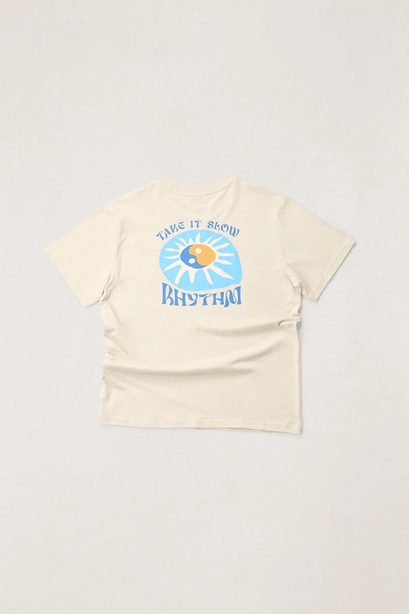 Rhythm Men's Slow Down Slub Ss T-Shirt Moonrock - Moonrock - Image 2
