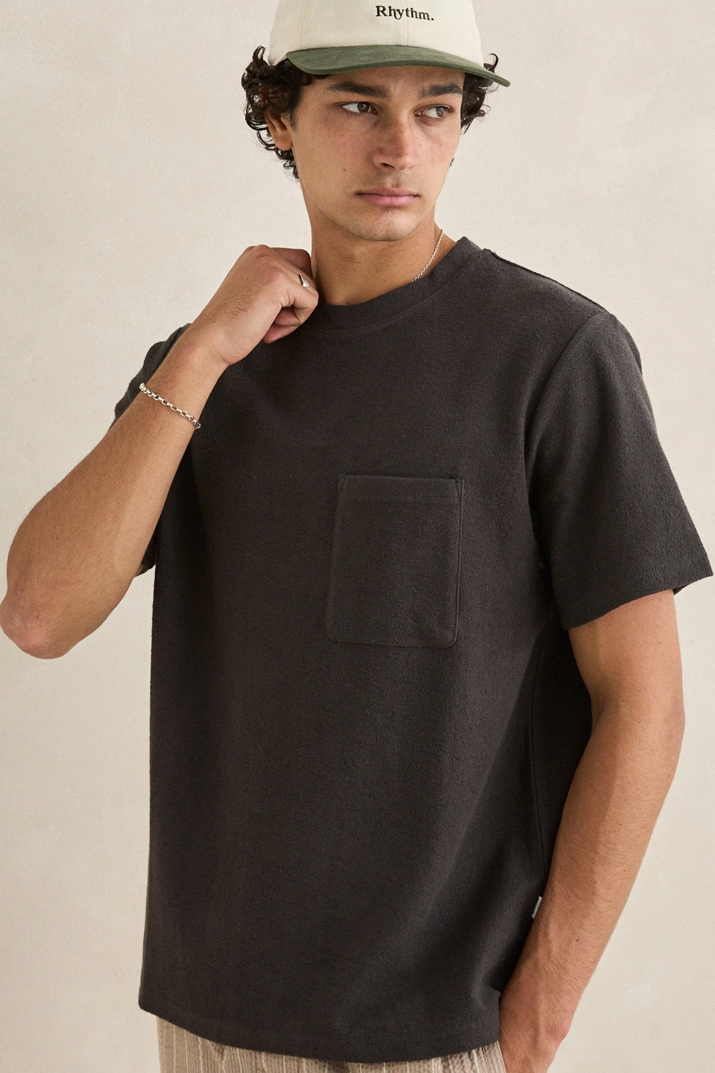 Rhythm Men's Vintage Terry Ss T-Shirt Vintage Black - Vintage Black - Image 3