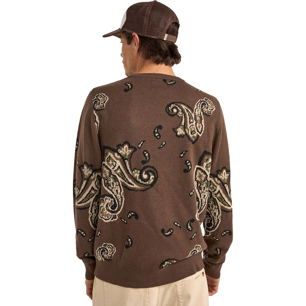 Rhythm Mohair Paisley Knit Sweater - TOBACCO - Image 2