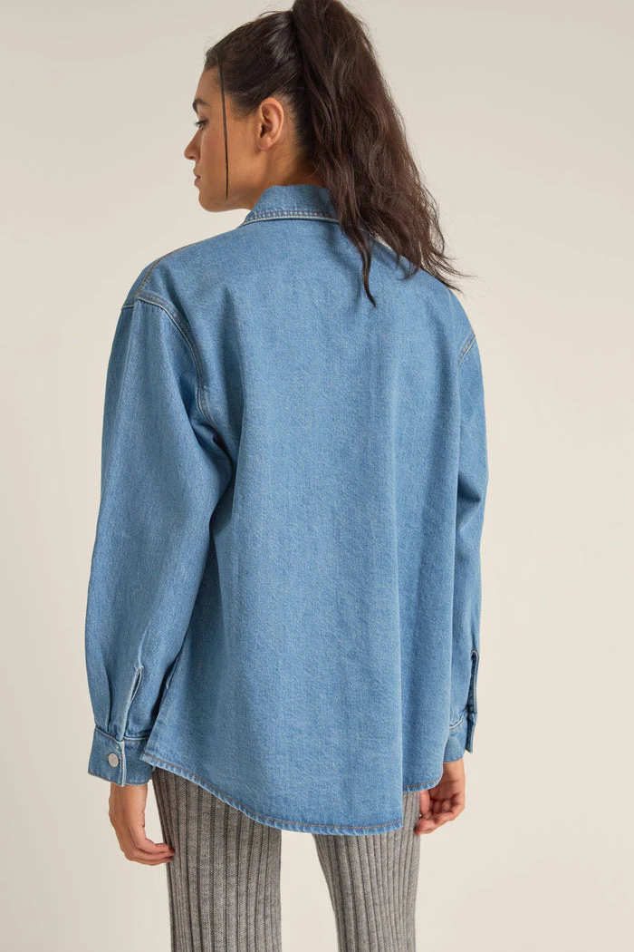Rhythm Oversized Denim Shacket - WASHED BLUE - Image 2