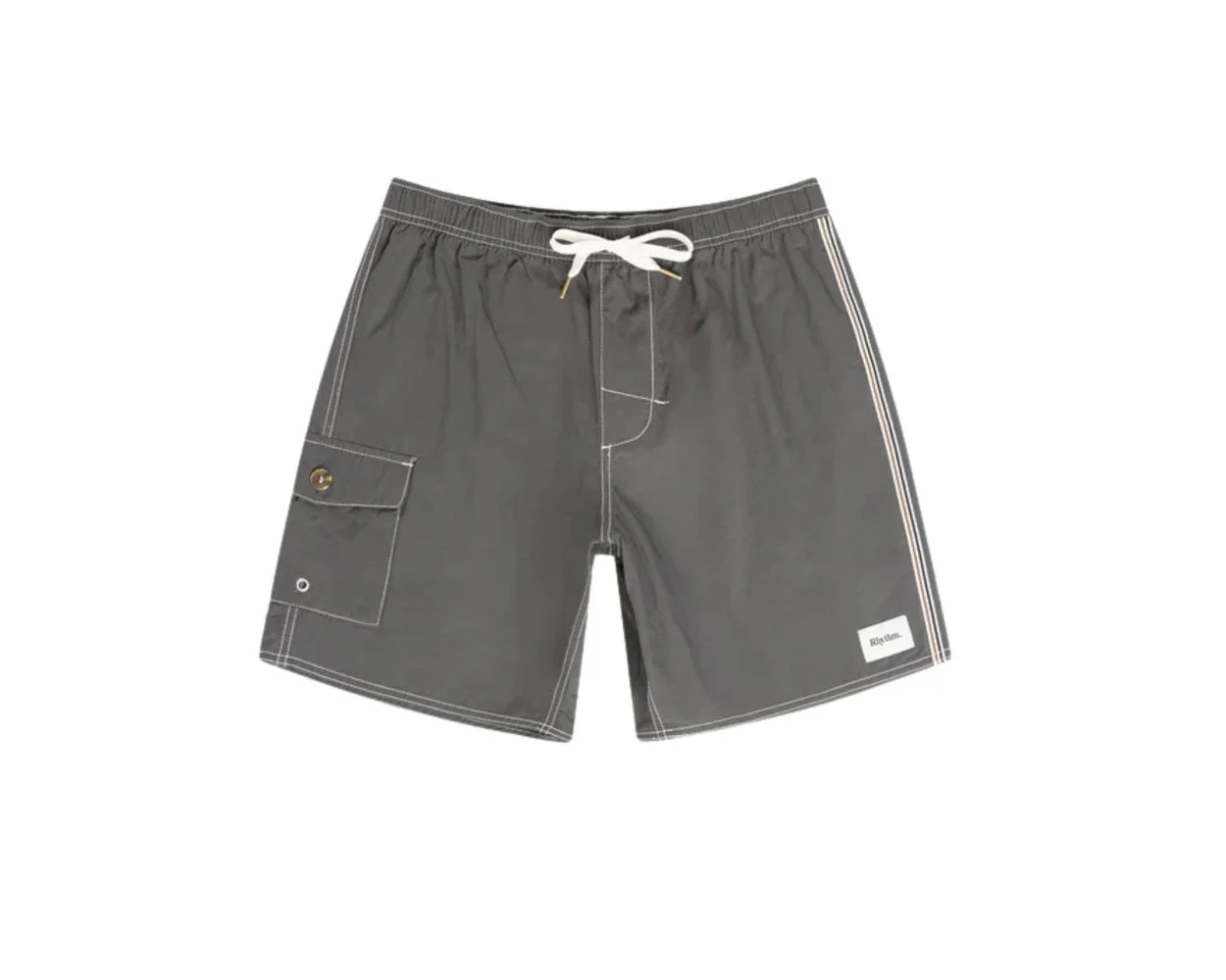 Rhythm Patch Beach Short - Black - Image 3