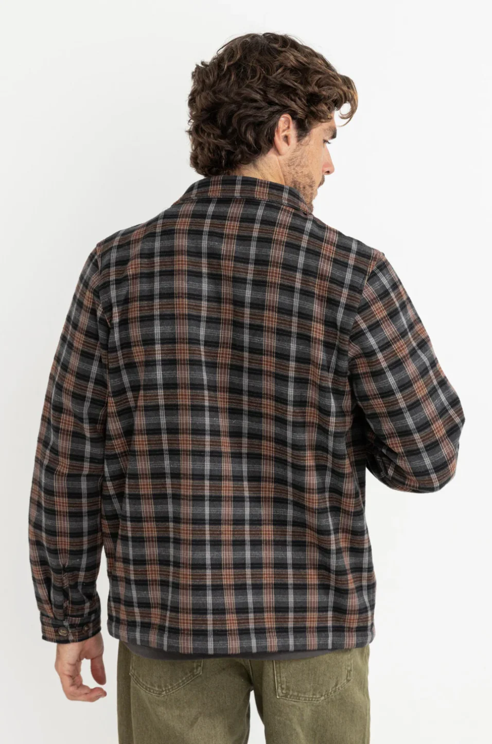 Rhythm Polar Bond Long Sleeve Flannel Shirt - Charcoal - Image 4