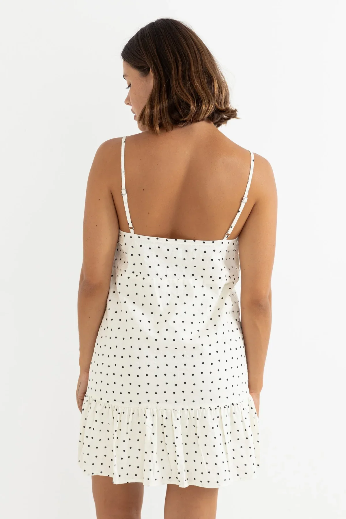 Rhythm Polka Dot Mini Dress - Cream - Image 3