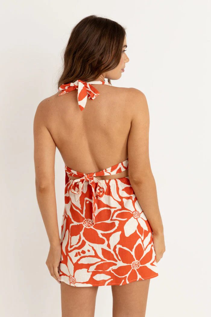 Rhythm Poppy Floral Halter Top - RED - Image 3