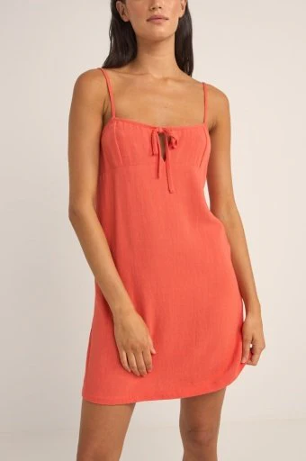 Rhythm Seacoast Keyhole Slip Dress - CORAL