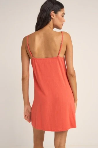 Rhythm Seacoast Keyhole Slip Dress - CORAL - Image 2