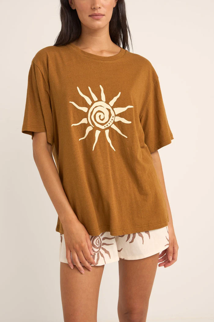Rhythm Seafarer Oversized T-Shirt - BROWN