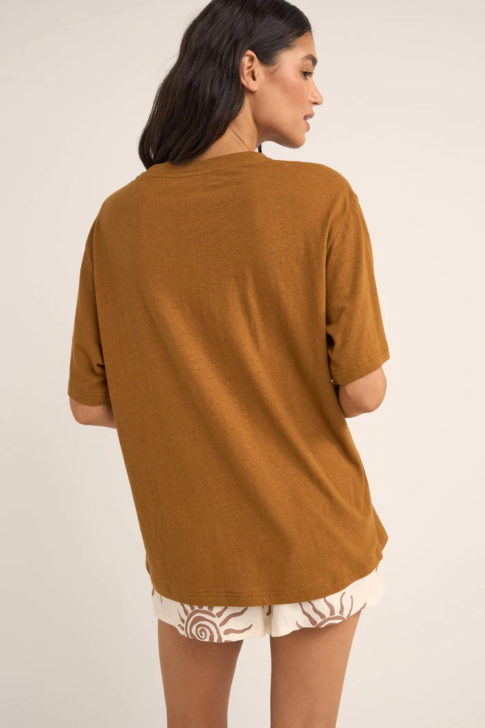 Rhythm Seafarer Oversized T-Shirt - BROWN - Image 2
