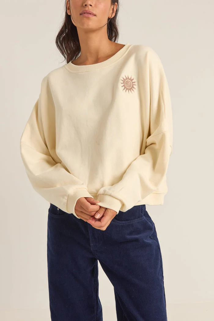Rhythm Sun Bleached Slouch Fleece - CREAM