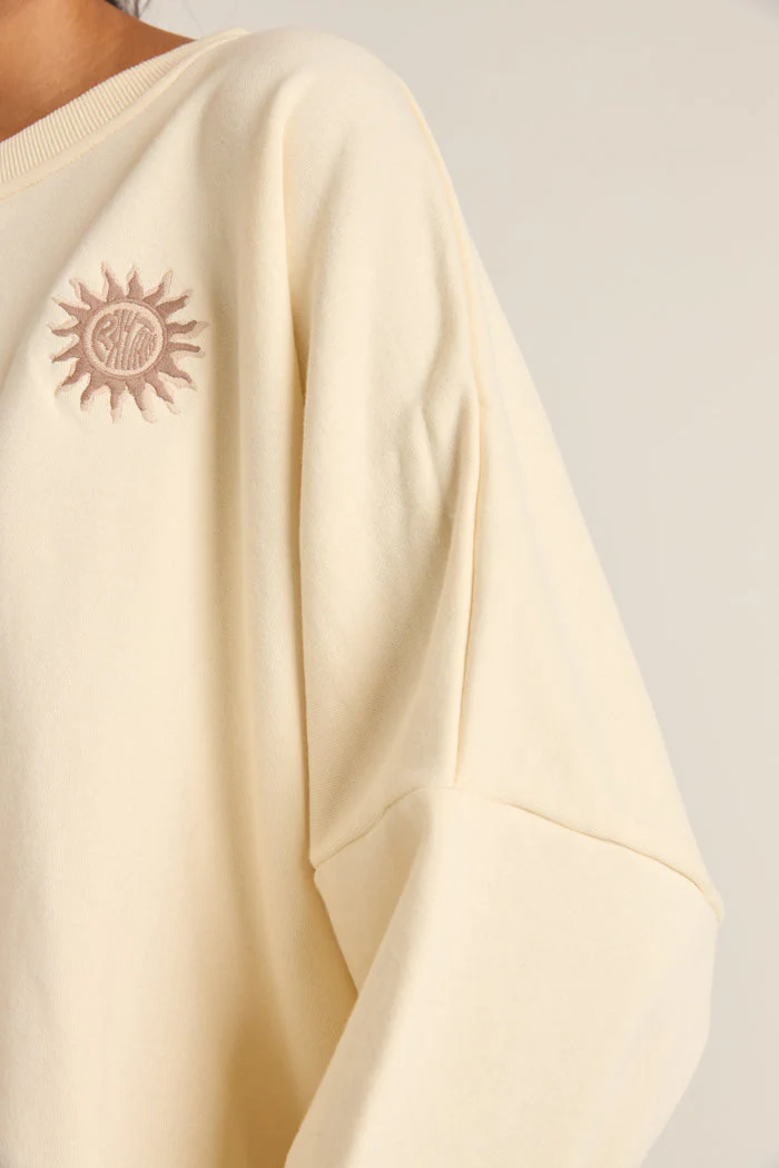 Rhythm Sun Bleached Slouch Fleece - CREAM - Image 3