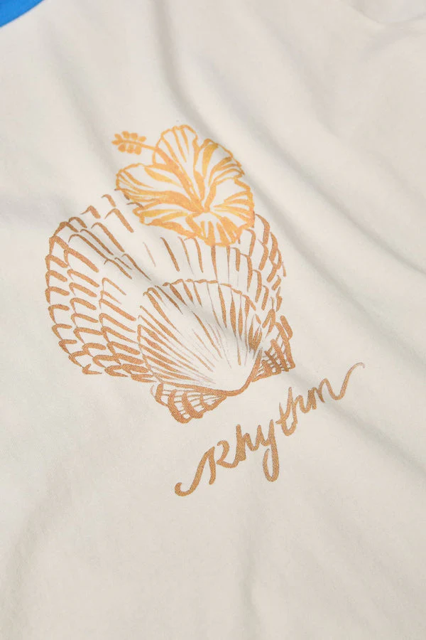 Rhythm Sunrise Seashell Ringer Tee - White - Image 2