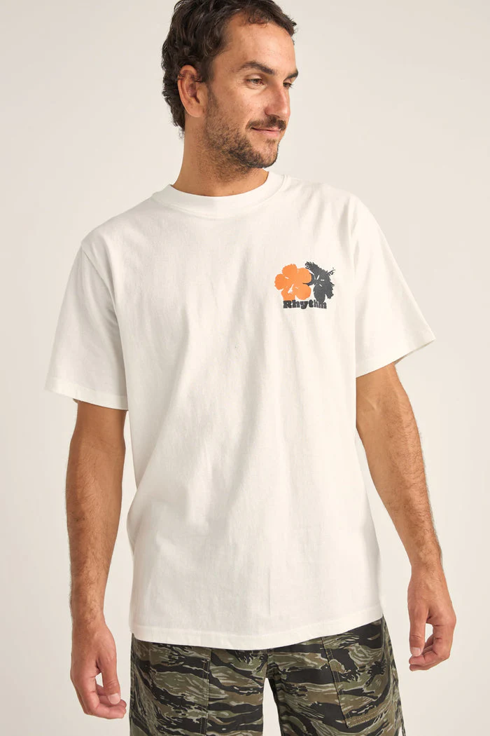 Rhythm Tropic Radio Vintage Ss T-Shirt - WHITE - Image 2