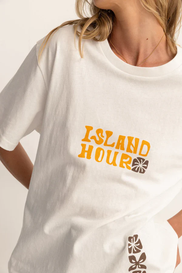 Rhythm Island Hour Oversized Tee  - WHITE - Image 3