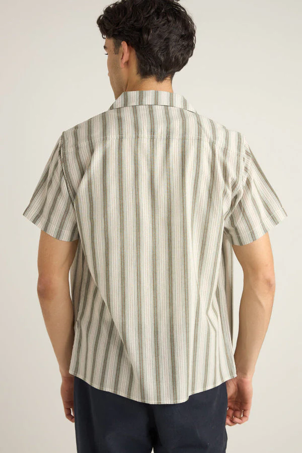 Rhythm Vacation Stripe Short Sleeve Shirt - Fern - Image 3