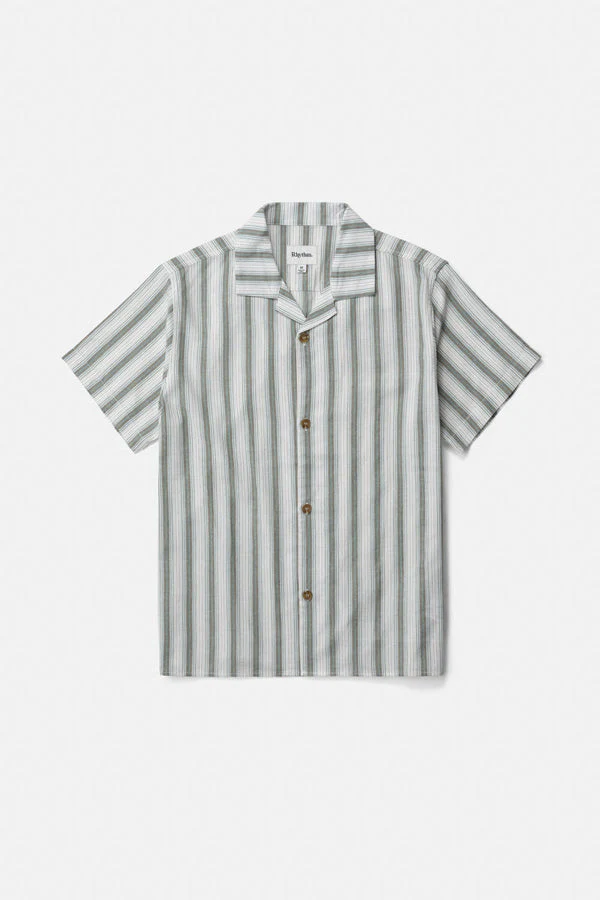 Rhythm Vacation Stripe Short Sleeve Shirt - Fern - Image 4