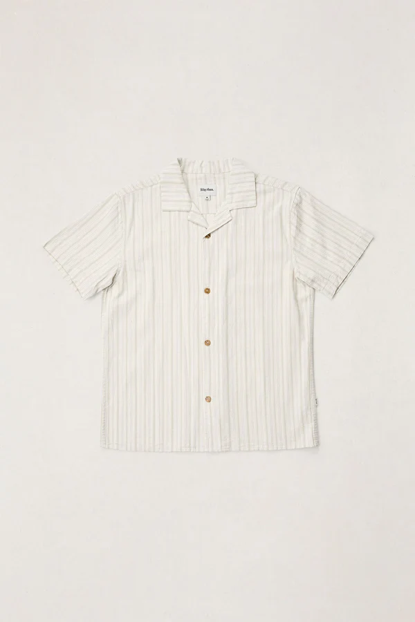 Rhythm Vacation Stripe Short Sleeve Shirt - Natural
