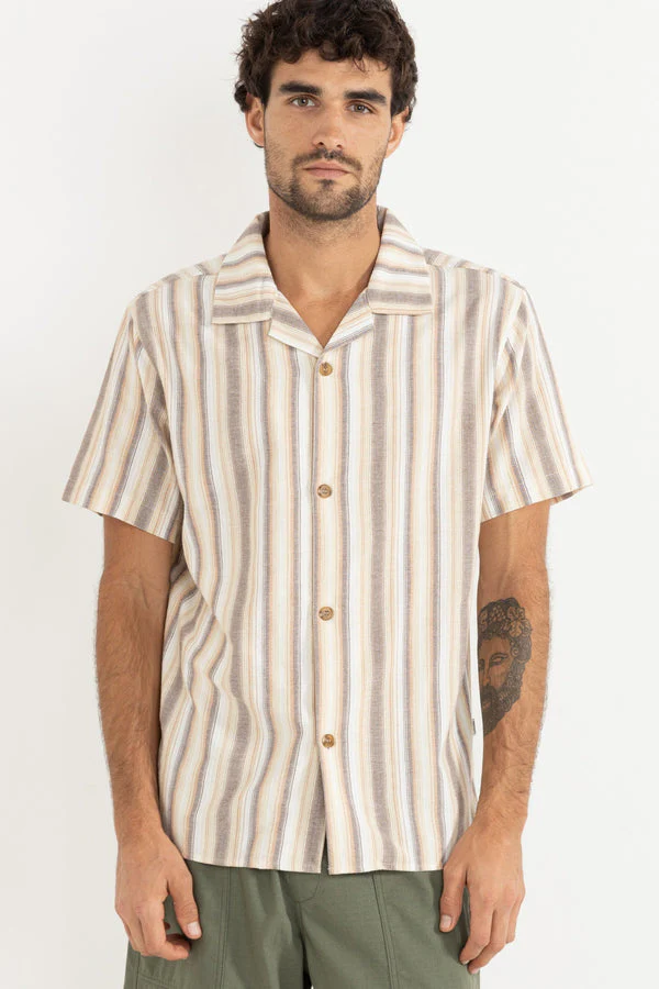 Rhythm Vacation Stripe Short Sleeve Shirt - Tobacco - Image 2