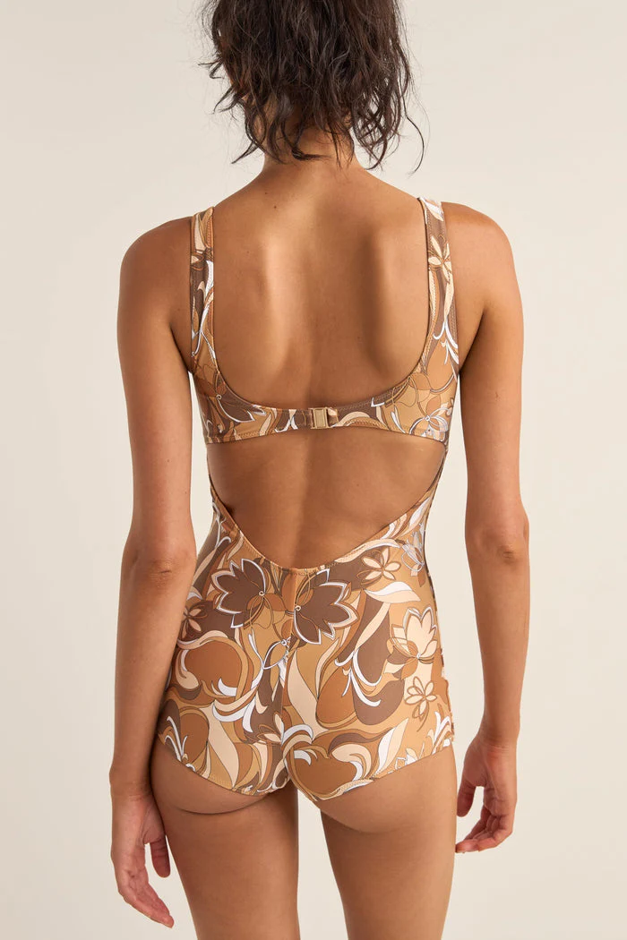 Rhythm Ventura Surf Short One Piece - BROWN - Image 3