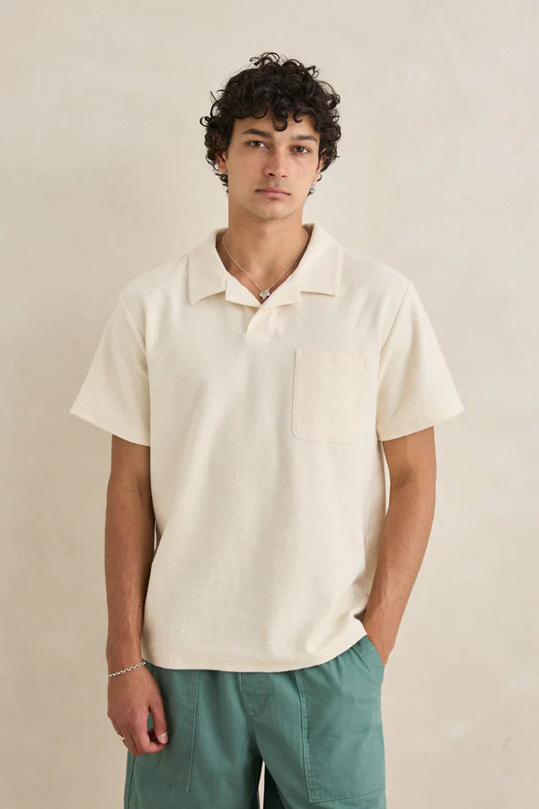 Rhythm Vintage Terry Polo - Natural - Image 2