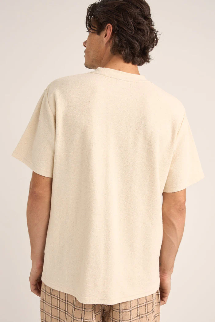 Rhythm Vintage Terry SS Knit T-Shirt - NATURAL - Image 2