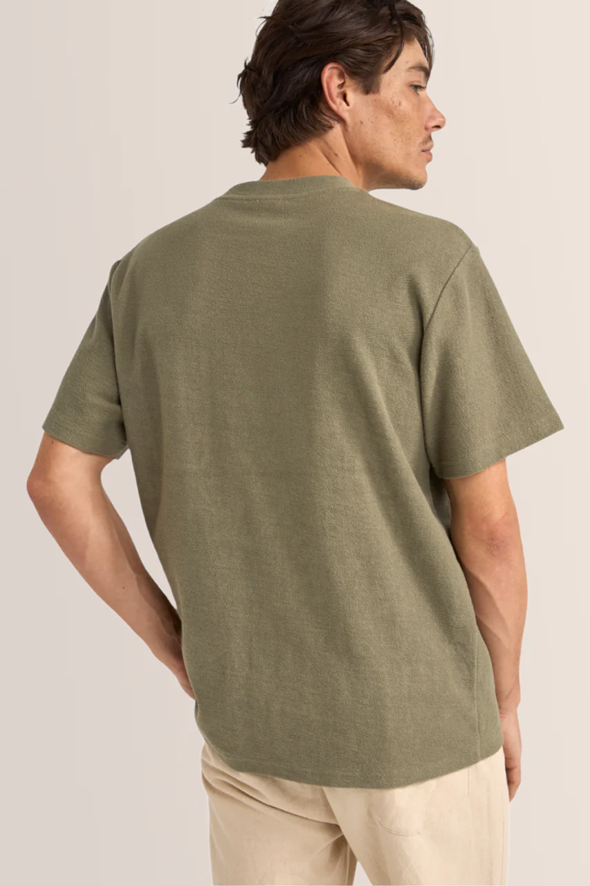 Rhythm Vintage Terry SS Knit T-Shirt - SAGE - Image 2