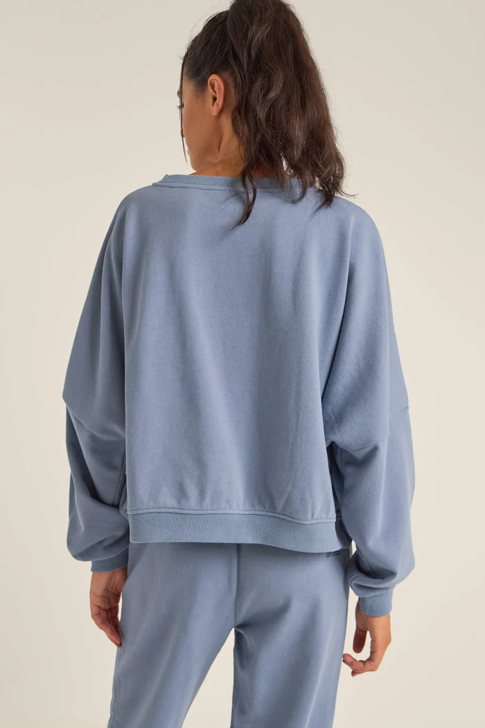 Rhythm Washed Out Slouch Fleece - WASHED NAVY - Image 3