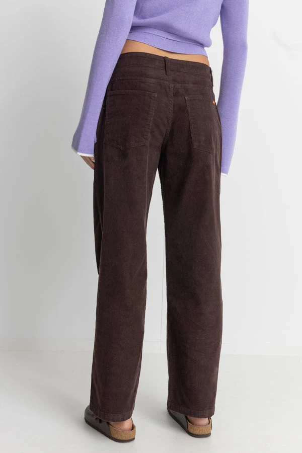 Rhythm Lula Low Rise Pant - CHOCOLATE - Image 4