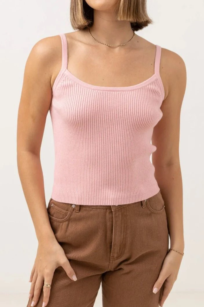 Rhythm Yumi Knit Tank Top - PINK