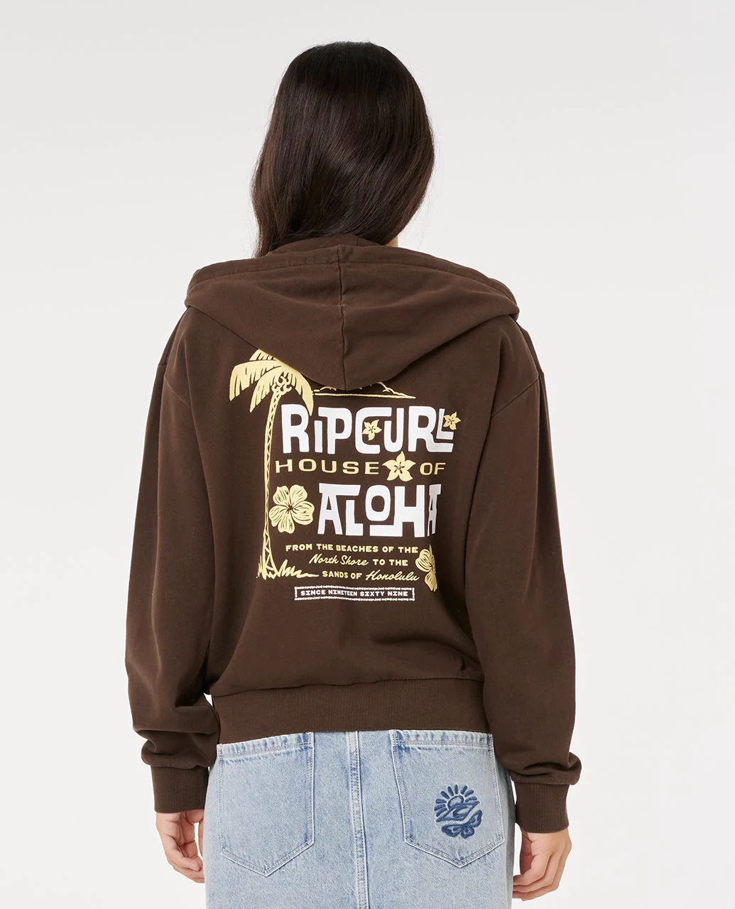 Rip Curl Aloha State Relaxed Zip Through - Brown 0009 - Image 2