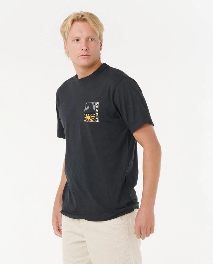 Rip Curl Artist Of The Search - Ty Williams Coastline Relaxed Tee - Black - Image 3