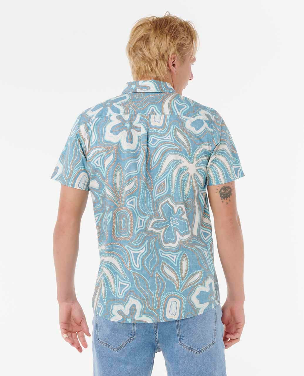 Rip Curl Barrel Killa Short Sleeve Shirt - Deep Ocean - Image 2