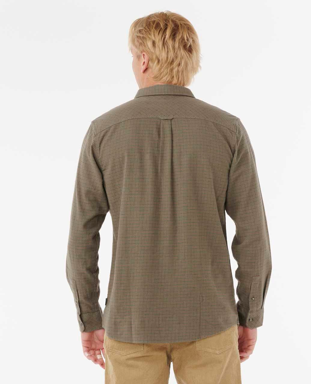 Rip Curl Classic Surf Checked In Flannel - Cactus Green - Image 2