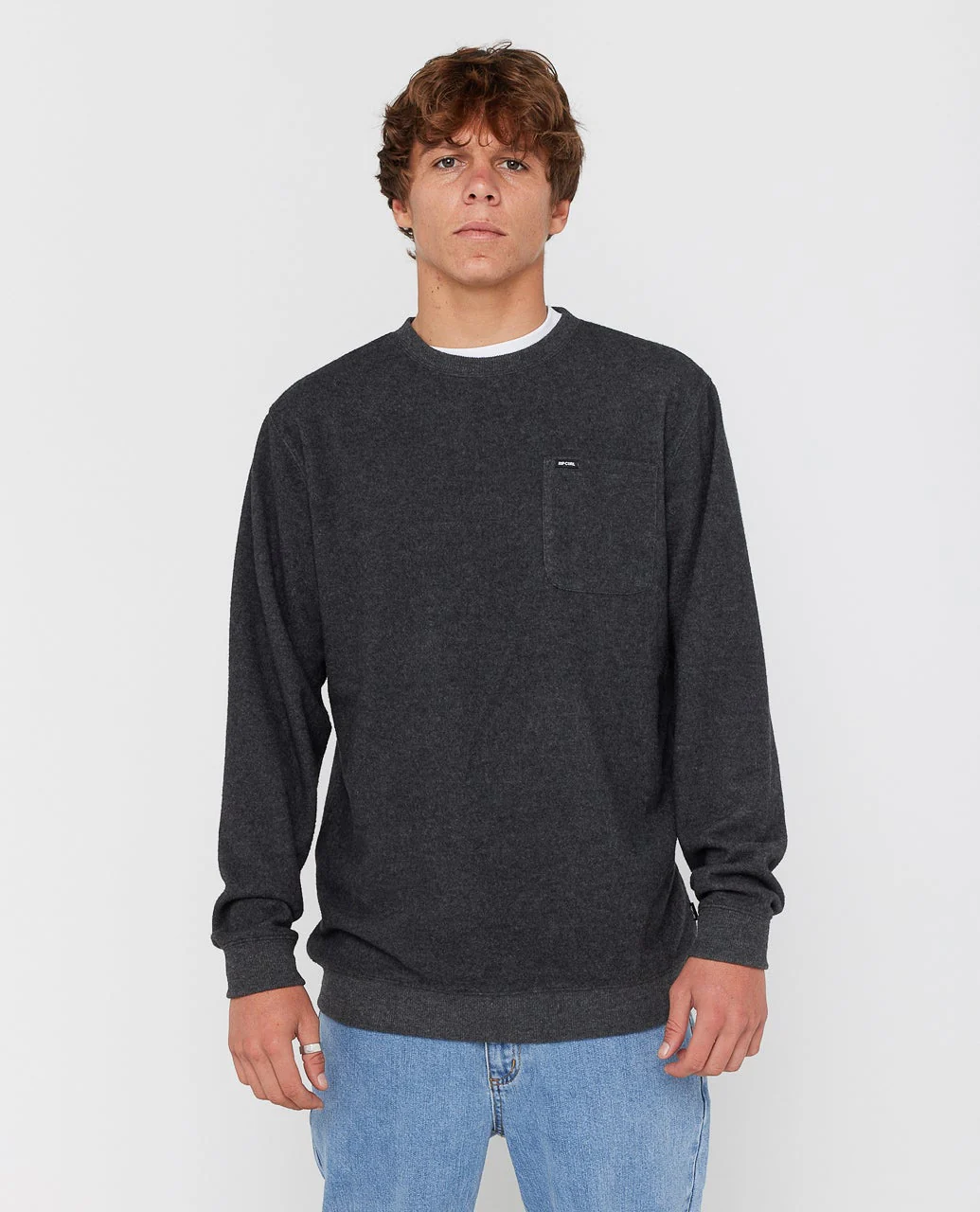 Rip Curl Grid Crew - Black Marle
